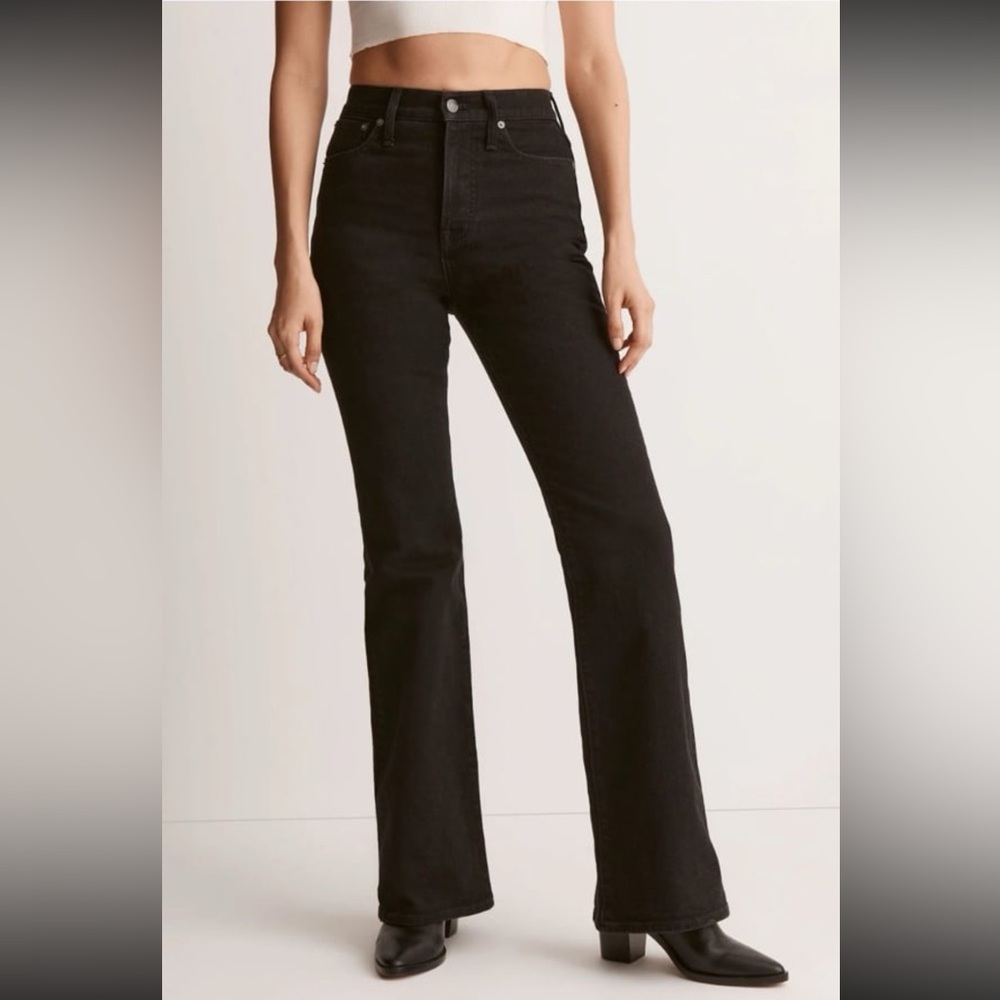 Madewell Dark Flare Wide Leg Jeans